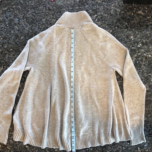 HP🎉Banana Republic Gray Faux Leather Cardigan - Picture 8 of 8